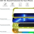 thumbnail image 2 of KOMI Compatible with iPhone 14 Pro Max Case 6.7 Inch with Built-in 360°Rotating Ring Stand, Military Grade Drop Protection Full Body Rugged Heavy Duty Protective Cover Rainbow Green, 2 of 5