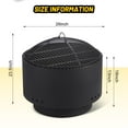 thumbnail image 4 of Kojooin 26 Inch Smokeless Fire Pit, Fire Pits for Outside Wood Burning with Fire Poker, Mesh Lid, Cooking Grate, Cover, Portable Patio Bonfire Pit for Outside BBQ, Yard, Garden, Camping, 4 of 9