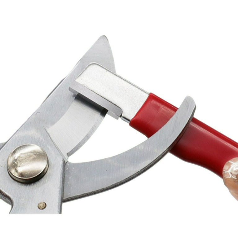 2pc Pruning Sharpening Stone Garden Shear Scissors Sharpener with Lid Pocket Red