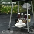 thumbnail image 5 of Outsunny 18" Portable Charcoal Grill with Wheels, Bottom Shelf and Adjustable Vents for Picnic, Camping, Backyard Cooking, Red, 5 of 10