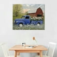 thumbnail image 2 of Shadudu Barn Pictures Wall Art - Vintage Truck Canvas Print for Rustic Wall Decor, Modern Farmhouse Car Wall Art, & Painting Artwork for Home Country Farm Wall Decor 20x16in, 2 of 6