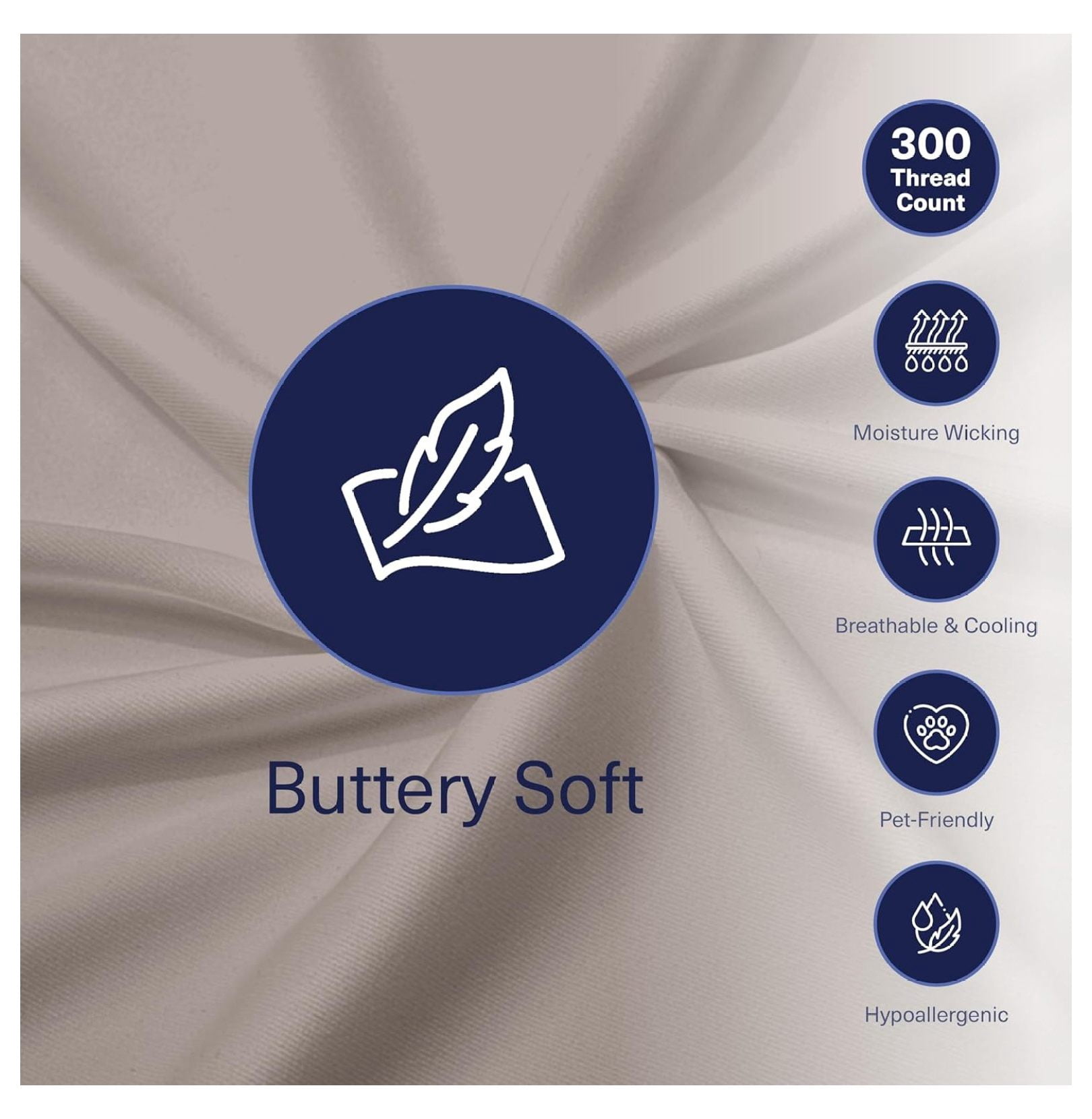 Kickoff Viscose Bamboo Fitted Sheet Queen Size, 100% Organic Cooling Sheets Fitted ONLY Viscose Bamboo Sheets Queen Size Bed Sheet for Hot , Extra Deep Pocket, 4 Corner Strap (Q, Grey Mist)