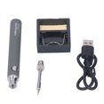 thumbnail image 1 of Fer à souder USB sans fil, portable, électrique, 3 vitesses, avec voyant lumineux, gris, 1 of 4