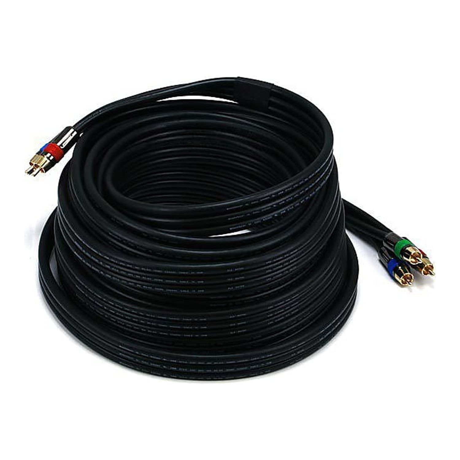 Monoprice Premium 35' 2-RCA Plug Male to Male 22AWG Cable Black 102867 - image 2 of 2