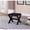 Black, variant on Velvet Fabric Upholstered Square Accent Bench in Black