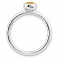 thumbnail image 2 of Bague Ronde en Argent Sterling Stackable Expressions Low 5mm Citrine Taille 10, 2 of 3