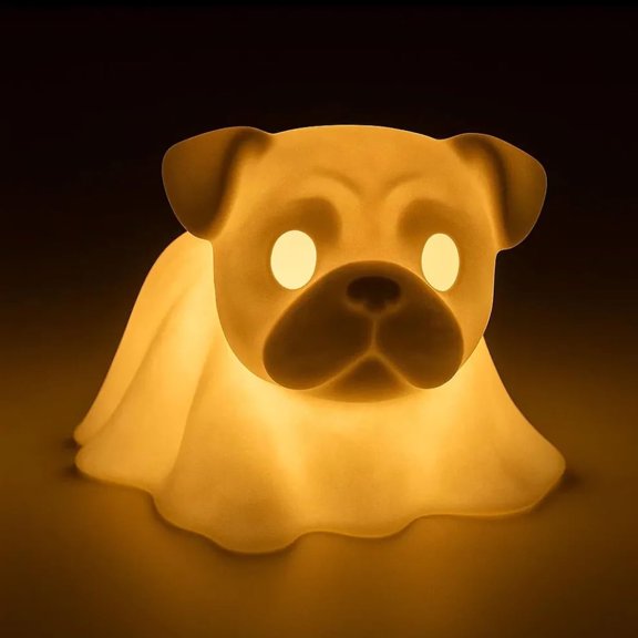 Tdxkok Halloween Dachshund Ghost Dog Lamp Cute Glowing Dog Nightlight Statue for Bedroom and Pet Lovers