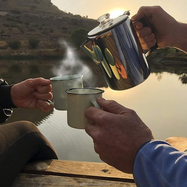 Cafetière/Percolateur De Camping Coleman 12 Tasses - Acier Inoxydable - Occasion