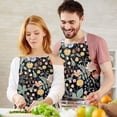 thumbnail image 3 of Pioneer Flower Floral Print Pattern Apron-Garden Aprons for Women with Pockets-Cotton Linen Waterproof Kitchen Cooking Gardening Aprons Adjustable for Kitchen,Cooking,BBQ and Salon 33x27 Inch, 3 of 7