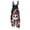 #01Ginger, variant on Women Linen Overalls Casual Halloween Loose Fit Jumpsuits Boho Bib Pants Rainbow Starry Witch Flame Deer Print Pink L