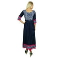 thumbnail image 3 of Bimba Women Long Dress Classic A Line Cotton Kurti Anarkali Blouse, 3 of 5