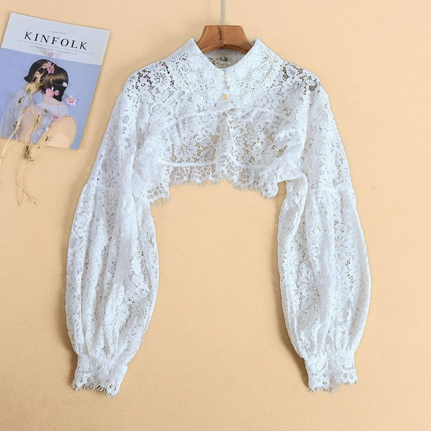 Cuello falso de encaje para mujer, cuello falso, cuello de camisa, cuello de encaje decorativo, cuello de suéter de otoño e invierno