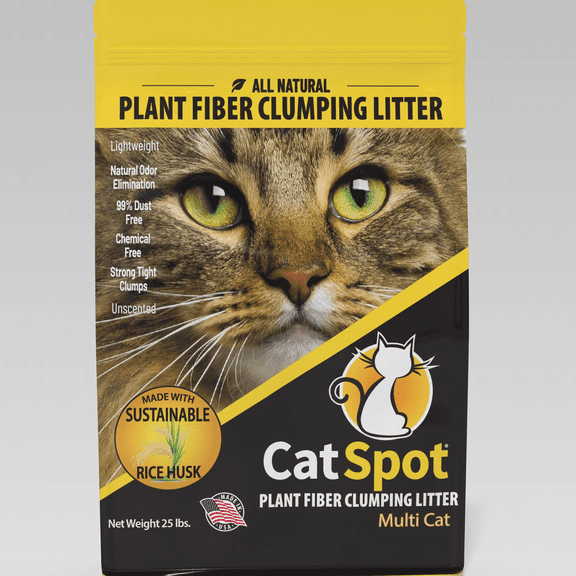 Catspot All Natural Plant Fiber Clumping Cat Litter, Chemical Free, Lightweight
