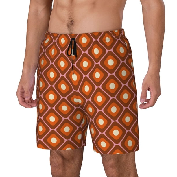 Balery 60s and 70s Aesthetic Bañador para hombre, shorts de playa de secado rápido con entrepierna y forro de compresión-Small