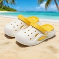 thumbnail image 2 of Krdevn Kids' Solid Color Clogs Lightweight Breathable Hollow Out Non-Slip Summer Beach Slip-On Casual Sandals,Sizes 5-6 Years, 2 of 4