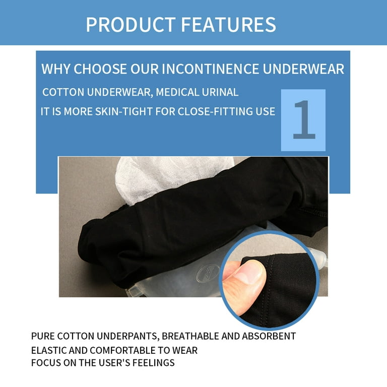 Yirtree Incontinence Pants for Men with Collection Urine Bag Portable Leak  Proof Leg Pee Catheter Holder for Elder Reusable Urinal Bag Silicone Urine