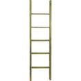 thumbnail image 3 of Ekena Millwork 19"W x 72"H x 3 1/2"D Vintage Farmhouse 5 Rung Ladder, Barnwood Decor Collection, Restoration Green, 3 of 13