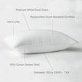 thumbnail image 3 of Soft 700 Fill Power Luxury White Duck Down Machine Washable White Bed Pillow - King | BOKSER HOME, 3 of 4