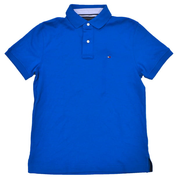 Tommy Hilfiger Mens Custom Fit Interlock Polo Shirt (L, Jet Blue) - Walmart.com