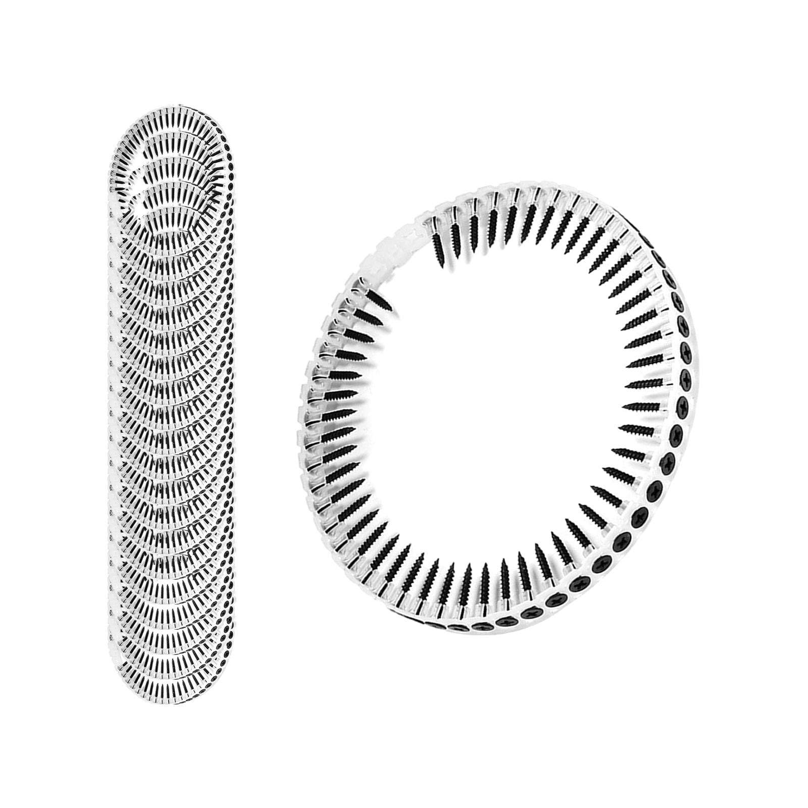 oshhnii Assembled Drywall Screws, 32mm x 3.5mm Coarse Thread for Construction Self Screw 20 Strips 1000Pcs