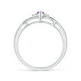 thumbnail image 2 of ANGARA Natural Criss-Cross Marquise Amethyst Solitaire Ring with Diamonds in 14K White Gold for Women (Size-6x3mm) | February Birthstone, Anniversary, Jewelry Gift for Women | Natural Amethyst Ring, 2 of 8