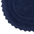 thumbnail image 6 of TreeWool, Cotton Bath Rugs with Crochet Border, Reversible Oval (17" x 24", Navy Blue, 2-Pack), 6 of 7