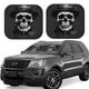thumbnail image 1 of Balery Black White Hat Skull Parasol para parabrisas de coche de 2 piezas | Parasol plegable para parabrisas delantero de coche para la mayoría de sedanes-Large, 1 of 6