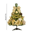 thumbnail image 3 of Mini Christmas Tree, Tabletop Christmas Decoration, Small Artificial Christmas Tree with LED Lights and Ornaments, 18 Inch Multicolor Plastic Indoor Decor, 3 of 7