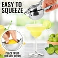 thumbnail image 6 of Zulay Kitchen Heavy Duty Stainless Steel Lemon Squeezer Large Manual Citrus Press Juicer and Lime Squeezer - Silver, 6 of 7