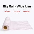 Clear Vinyl Transfer Paper Tape Roll12 x 50 FT w/Alignment Grid