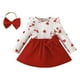 thumbnail image 5 of Vestido de Navidad para Niños, Vestido con Lazo, Vestido Elegante con Estampado de Corazón, Ropa para Niños para Cumpleaños, Vacaciones, Festival, Ves 12 a 18M, 5 of 8