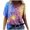 #-Sky Blue, variant on Summer Sexy Fold Print Regular Womens Plus Short Sleeve V Neck Button Tops