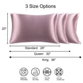 thumbnail image 5 of PiccoCasa 1Pc 19 Momme Silk Pillow Cover with Envelope Closure Mauve Queen(20"x30"), 5 of 8