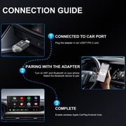 ESSGOO 2 in 1 Wireless CarPlay & Android Auto Adapter - 5.8GHz, Plug & Play, OTA Upgrade, Mini Model for 2016+ Wired - Compatible Cars with Seamless Dual - Platform Connectivity