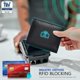 thumbnail image 4 of Leather Wallet for Men and Women - Flat Design with RFID Read Protection Function (Carbon Black), 4 of 5