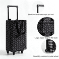 thumbnail image 4 of FTCBJJA Folding Shopping Trolley with Wheels, Waterproof Grocery Bag for Climbing Stairs with Handle, Large Capacity Double Layer Trolley, Black, 4 of 8