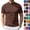 02# Brown, variant on Men's Mock Neck Shirt Short Sleeve Turtleneck T-Shirt Slim Fit Pullover Casual Basic Tee,Fluorescent Green M