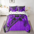thumbnail image 2 of Homewish Purple Black Console 7-Piece Twin Bedding Sets,Gamer Gaming Bedding Comforter Set,3D Cartoon Gamepad Sheet Sets For Adults,Luxury Bedroom Decor Reversible, 2 of 8