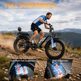 thumbnail image 4 of Cyneira 20" x 4.0 Fat Tire Electric Bike for Adults, 750W Motor, 48V 20AH Removable Battery, 80 Miles, 7-Speed, Step-Thru Ebike, UL2849 Certified, 4 of 10