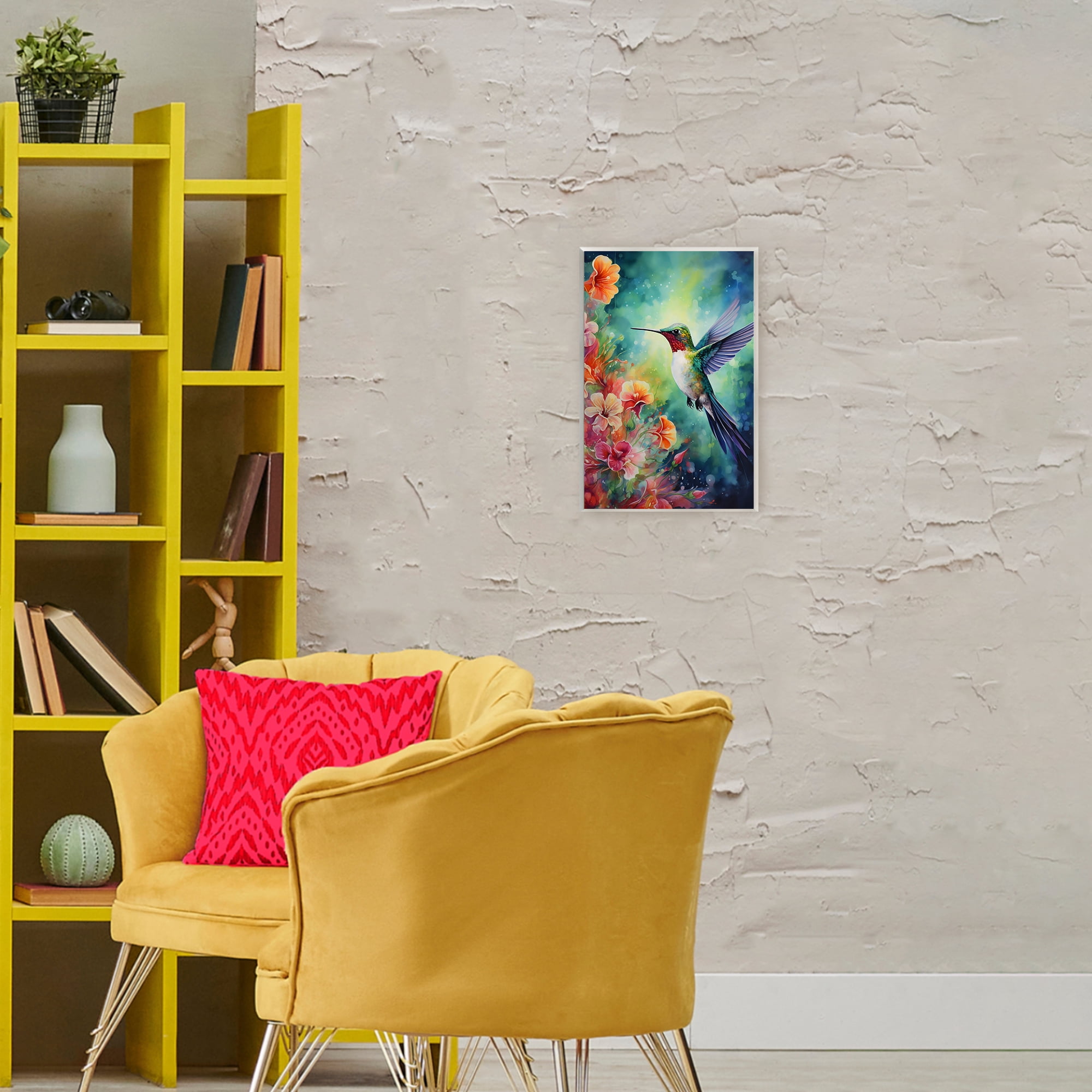 Stupell Industries Fluttering Hummingbird & Radiant Blossoms Wall Plaque Art, design by Creative Studio