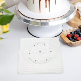 Innovative Sugarworks Turntable Expander - Expands 12" Cake Stand To 20", Light Gray, With Handles