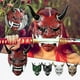 thumbnail image 2 of Máscara de samurái NQ Máscara de látex Hannya Oni Roja y gris, 2 of 4
