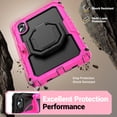 thumbnail image 5 of for Lenovo Tab M11/K11 LTE 2024 Case 11 inch, 360 Rotating Shockproof Cover with Stand, Handle, Shoulder Strap (TB330FU/TB330XU/TB331FC), Rose, 5 of 7
