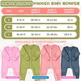 thumbnail image 5 of NurtureNauts® Padded Baby Romper, 100% Cotton, Elbow & Knee Pads, 2-Way Zipper, Tagless (Pastel Purple, 18-24 Months), 5 of 5