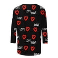 thumbnail image 5 of Ruimatai Women's Casual Printed Three-Quarter Sleeve T-Shirt Loose Fit Round Neck Blouse Top For Comfortable Everyday Wear, 5 of 5