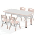 thumbnail image 3 of DOREROOM Kids 4-Piece Adjustable Table and Chair Set, Graffiti Desktop, Non-Slip Legs, 3 of 8