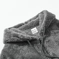 thumbnail image 3 of Dwelliawo Sherpa Lined Jacket Men Zip Up Warm Sherpa Lined Jacket Full Zip Casual Hooded Sweatshirts Fleece Long Sleeve Coats with Hood Gray L, 3 of 5