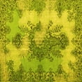 thumbnail image 1 of Ahgly Company Indoor Square Medallion Yellow Traditional Area Rugs, 3' Square, 1 of 4