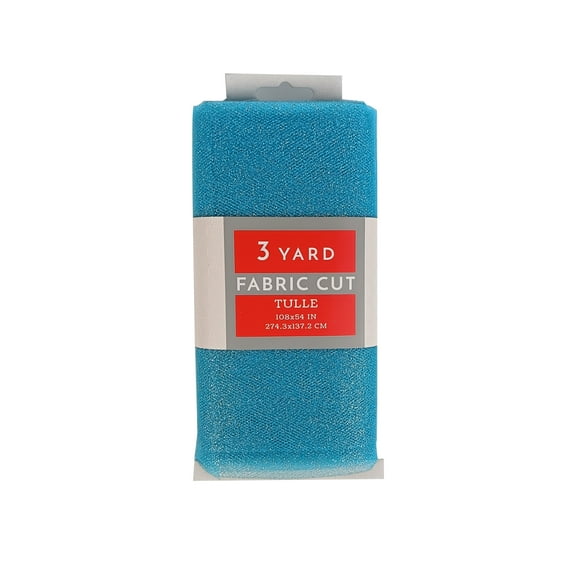 3 Yard Cut Glitter Tulle Fabric, Lapis, 54" Wide for Apparel & Crafting, by Fuzhou