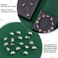 thumbnail image 2 of 40pcs Elephant Spacer Beads 4 Style Lucky Elephant Animal Beads Tibetan Alloy Carved Loose Beads for DIY Necklace Bracelet Earring Kaychain Jewelry Making Antique Silver, 2 of 9